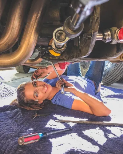 Girl auto mechanic