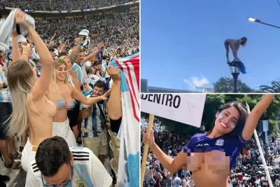 Naked cheerleader — Naked fans at the stadium