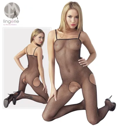 Mesh jumpsuit with access — Sexy bodysuit