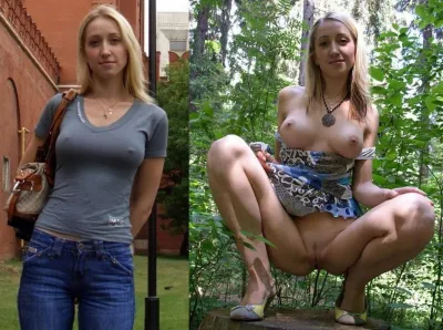 Naked women under clothes — In clothes and without porn
