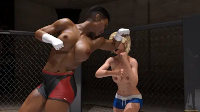 Naked girls in the ring — Girls boxing
