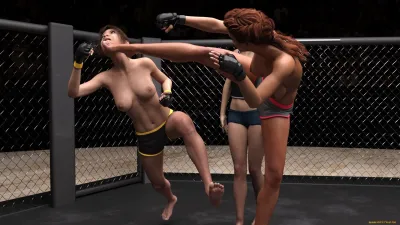 Girls wrestling — Erotic graphics