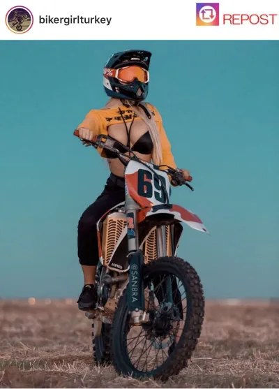 Girl on a motocross motorcycle — Motocross girls