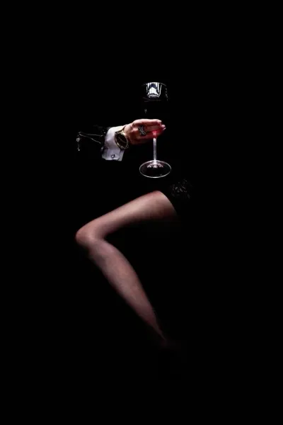 Woman with a glass — Girl with a glass of wine