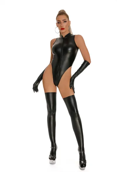 Latex catsuit — Faux Leather Bodysuit