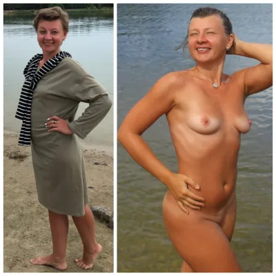 Undressed russian women — Clothed and unclothed women