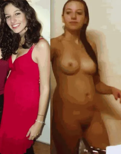 Undressed woman — Clothed and undressed girl