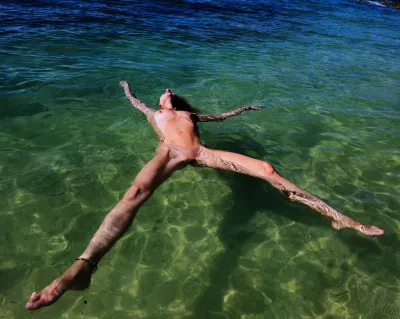 Naked in the sea — Nudism