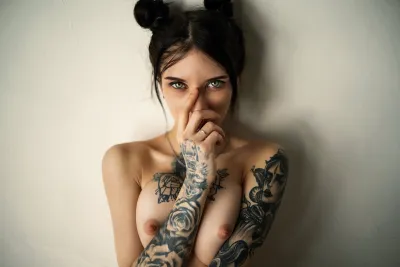 Beautiful girl with tattoos