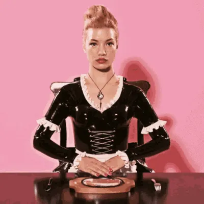 Beautiful girl in latex — Latex maid