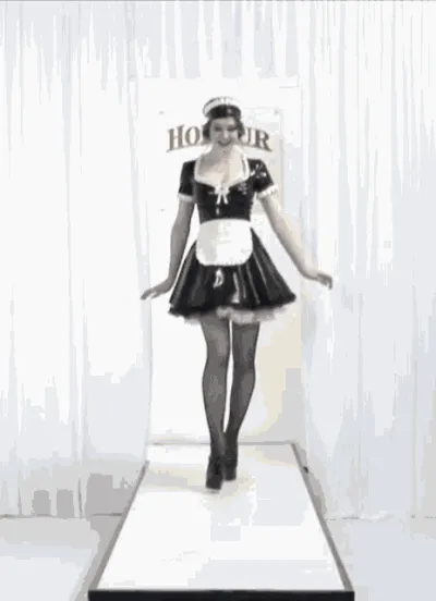Latex maid dress sissy allison — Maid costume