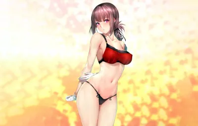 Anime girl in lingerie — Semi naked anime girls
