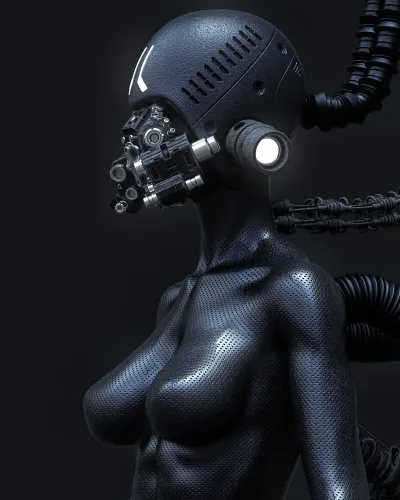 Girl cyborg art — Cyborg woman
