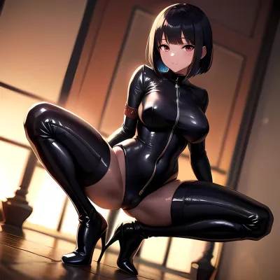 Latex hentai — latex catsuit